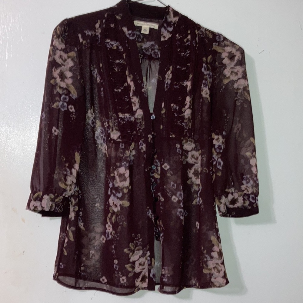 Floral button down blouse